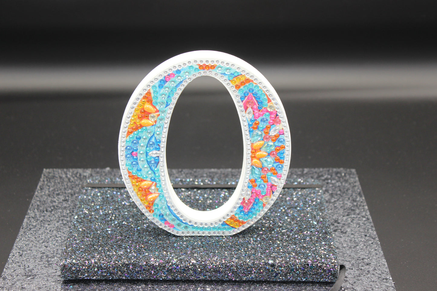 Wooden Craft Gem 5D Diamond Art Letter O