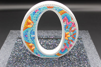 Wooden Craft Gem 5D Diamond Art Letter O