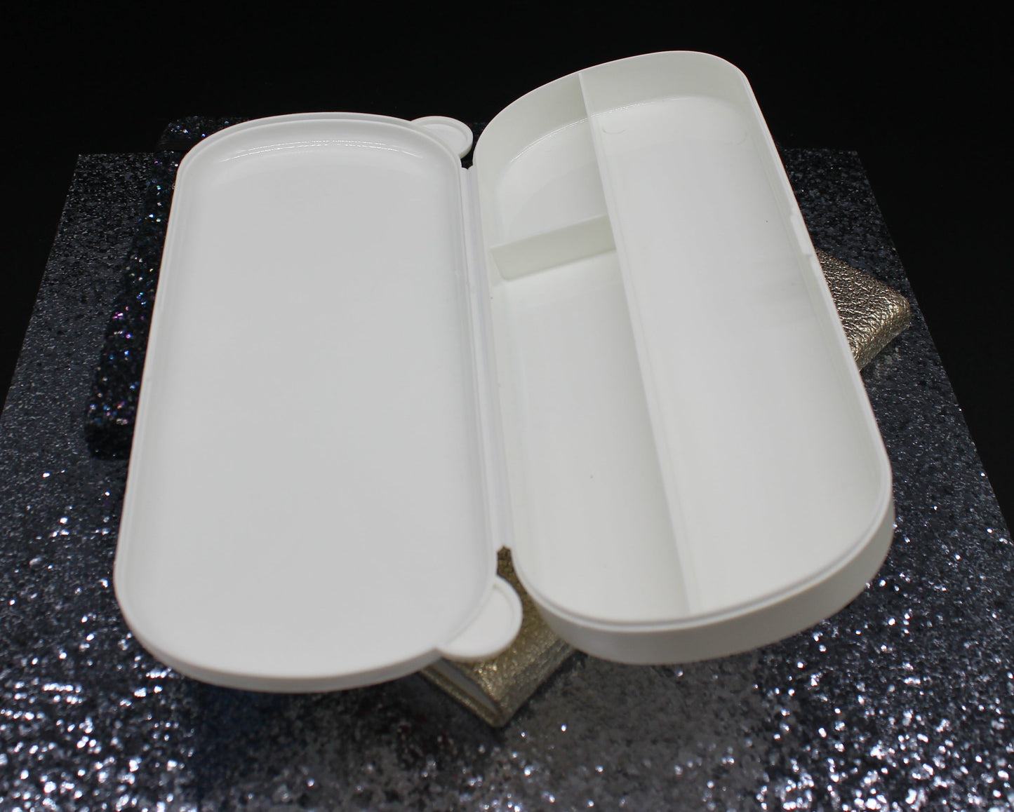 Diamond Art Red White and Blue Flower and Butterfly Pen and Pencil Holder