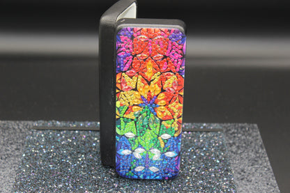 Flower Mosaic Diamond Art EyeGlass Case with Multicolor Flowers