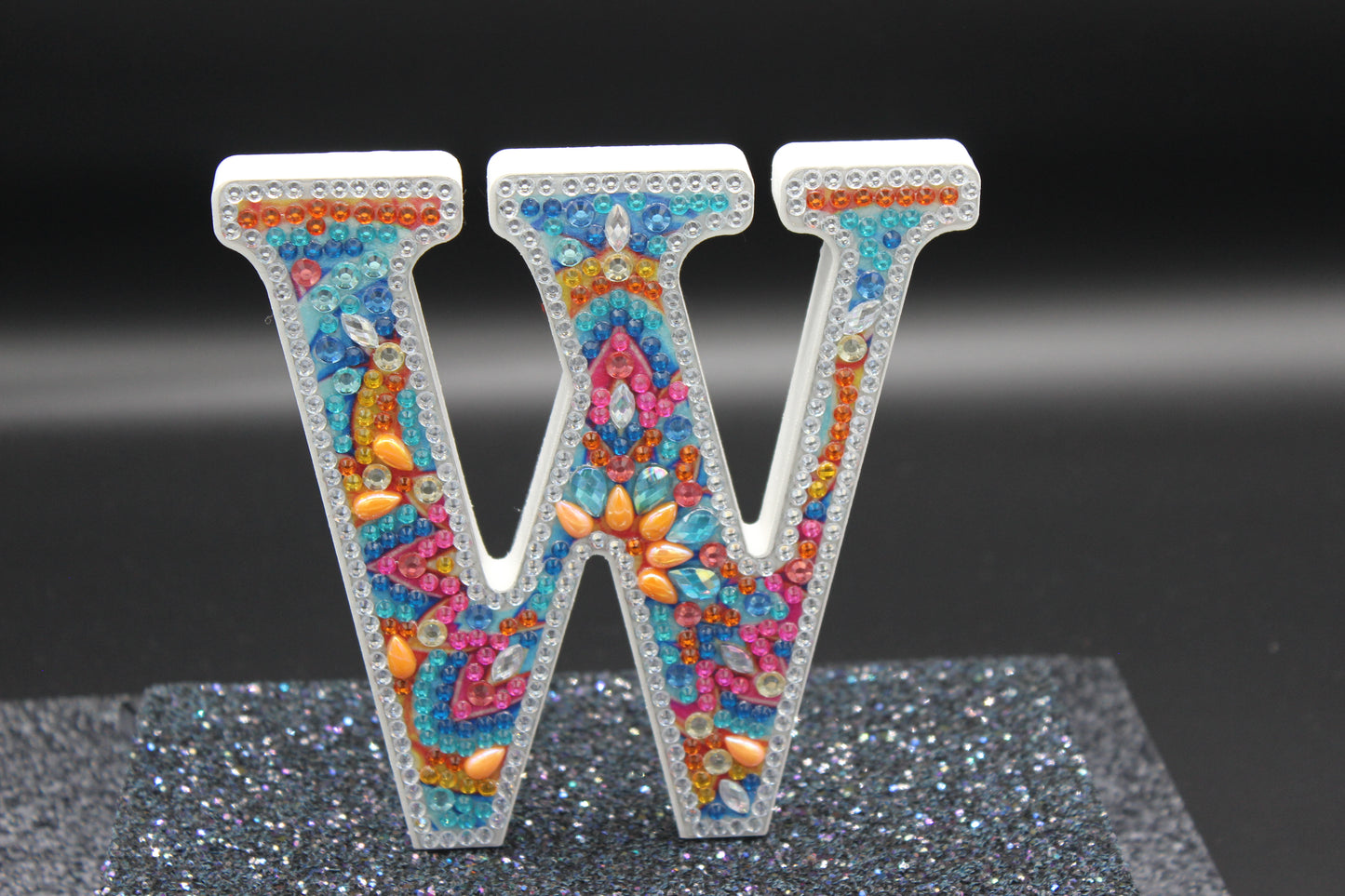 Wooden Craft Gem Diamond Art Letter W