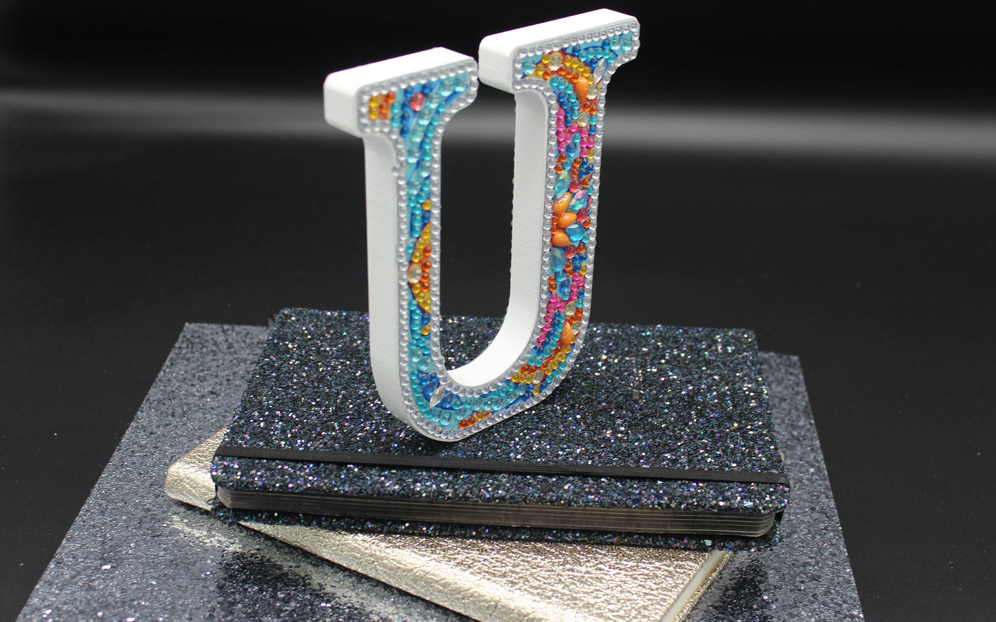 Wooden Craft Gem Diamond Art Letter U