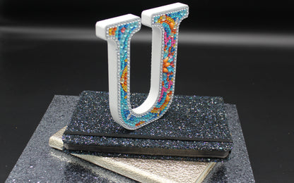 Wooden Craft Gem Diamond Art Letter U