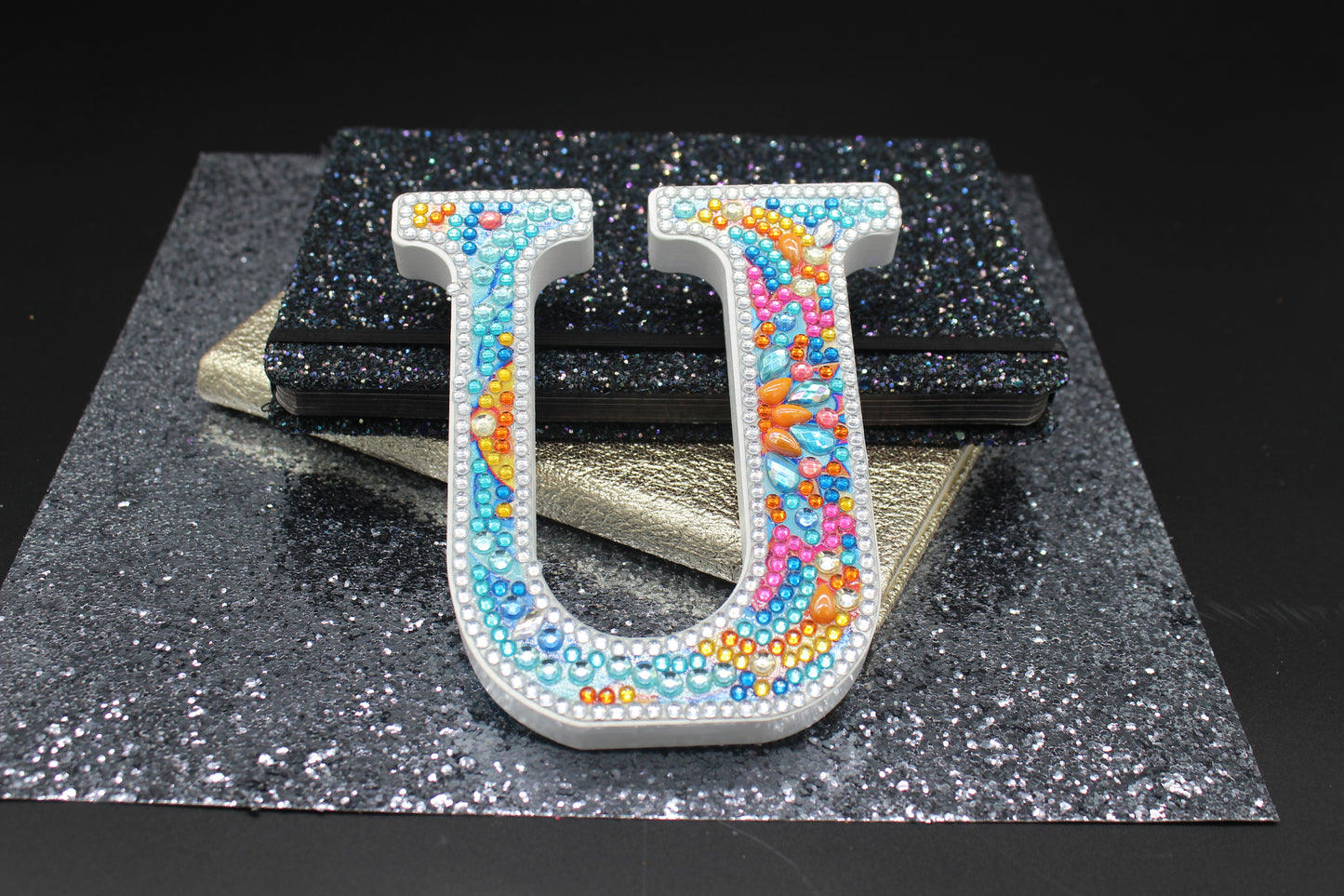 Wooden Craft Gem Diamond Art Letter U