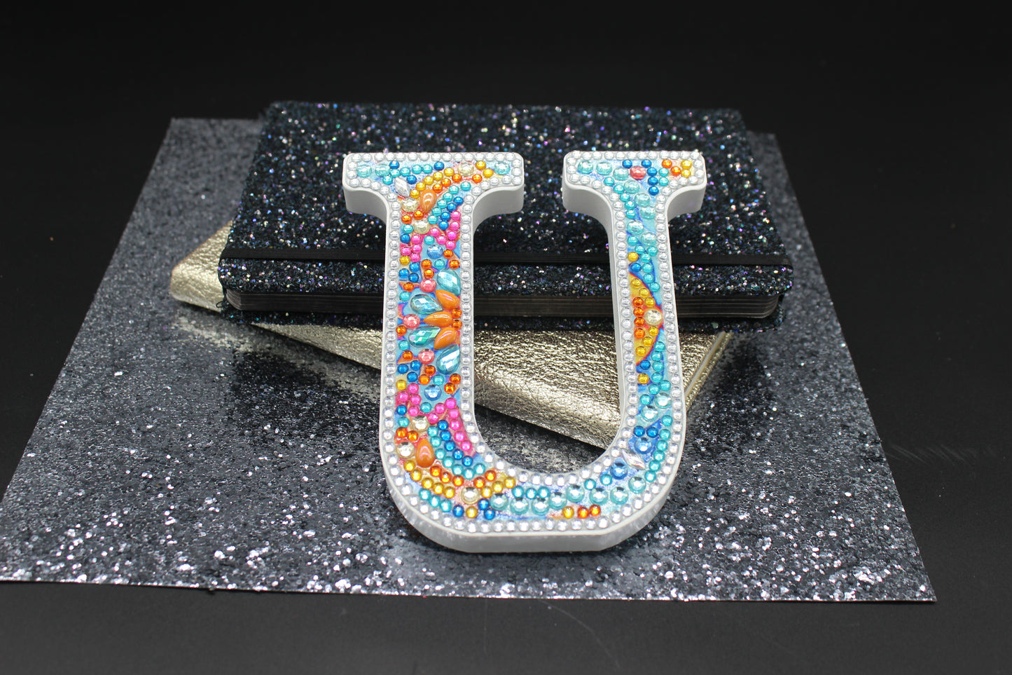Wooden Craft Gem Diamond Art Letter U