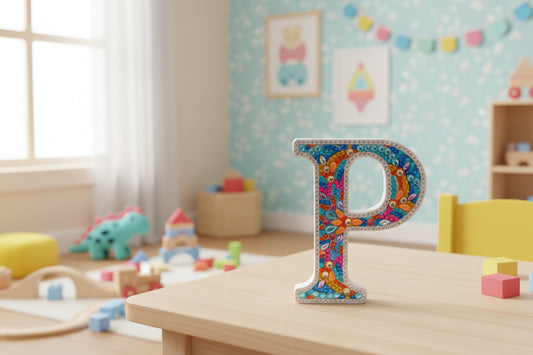 Wooden Craft Gem Diamond Art Letter P