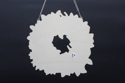 Diamond Art Hanging Pendant With a Flowered Spring Wreath