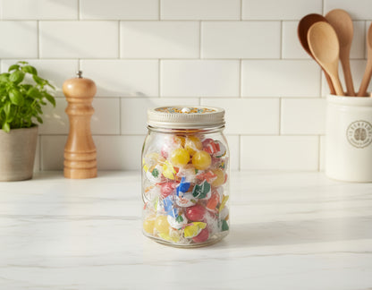 Diamond Art Custom Design Plastic Mason Jar with Custom Design Yellow, White, Clear Custom Lid