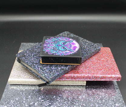 Diamond Art Paper Notepad Holder with Scowling Owl with Deep Piercing Eyes