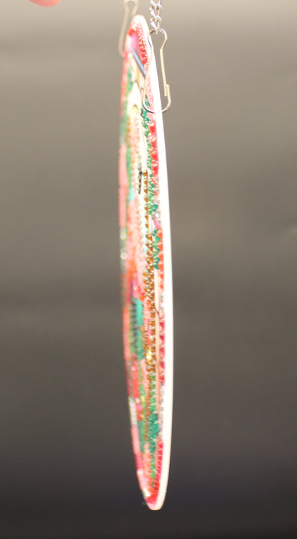 Beautifully Colored Hanging Diamond Art Pink Flamingo