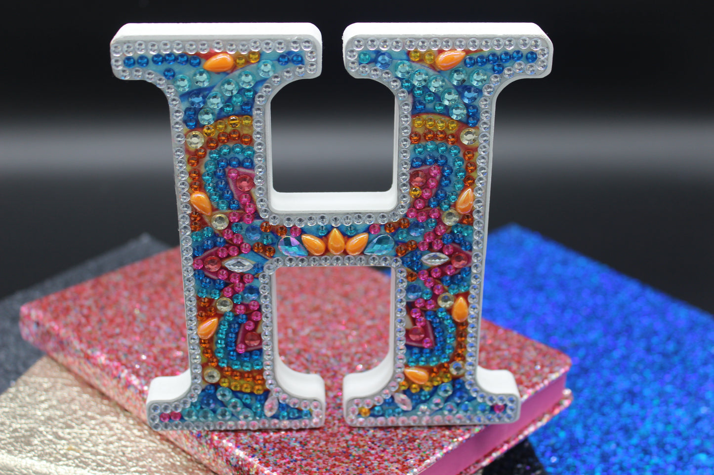 Wooden Craft Gem 5D Diamond Art Letter H