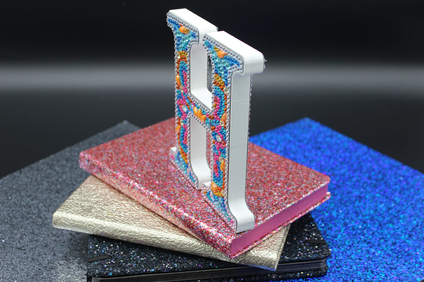 Wooden Craft Gem 5D Diamond Art Letter H