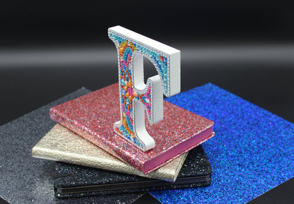 Wooden Craft Gem 5D Diamond Art Letter F