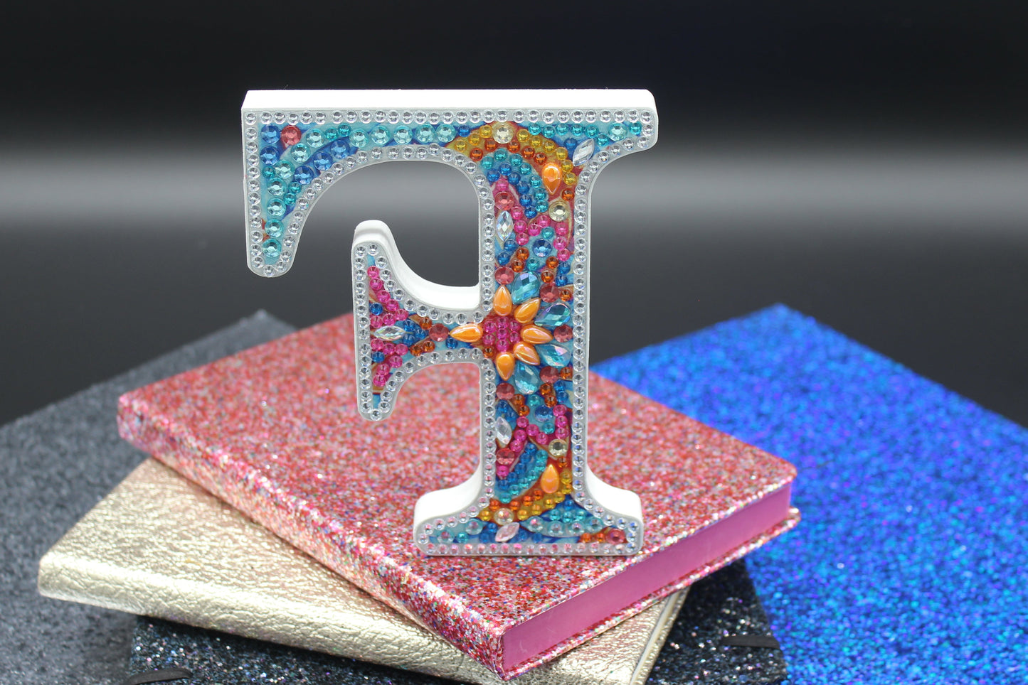 Wooden Craft Gem 5D Diamond Art Letter F