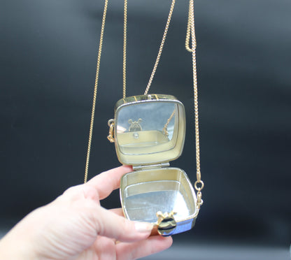 Two Small Change Purses with Gold Shoulder Chain (2)