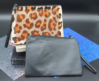 Gorgeous Animal Print Handbag Clutch Purse (2) / Makeup Bag / Art Wristlet Sealed