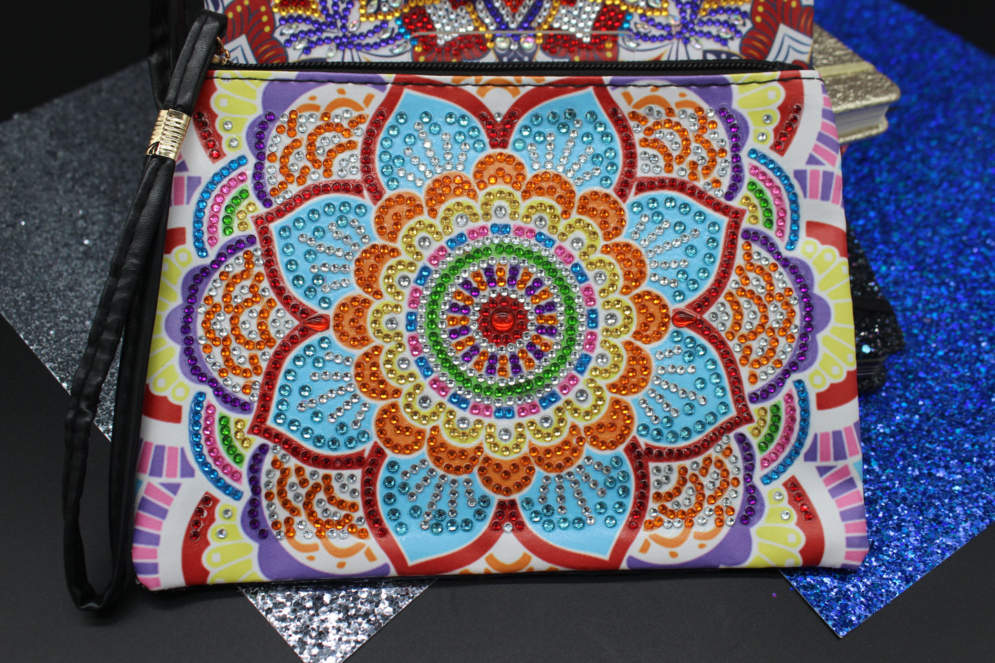 Gorgeous Traveling Clutch Abstract Art Purse (2) / Makeup Bag / Art Wristlet