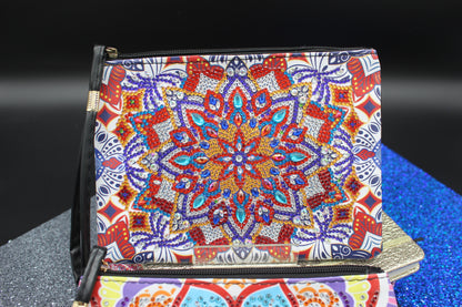 Gorgeous Traveling Clutch Abstract Art Purse (2) / Makeup Bag / Art Wristlet