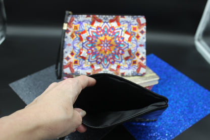 Gorgeous Traveling Clutch Abstract Art Purse (2) / Makeup Bag / Art Wristlet