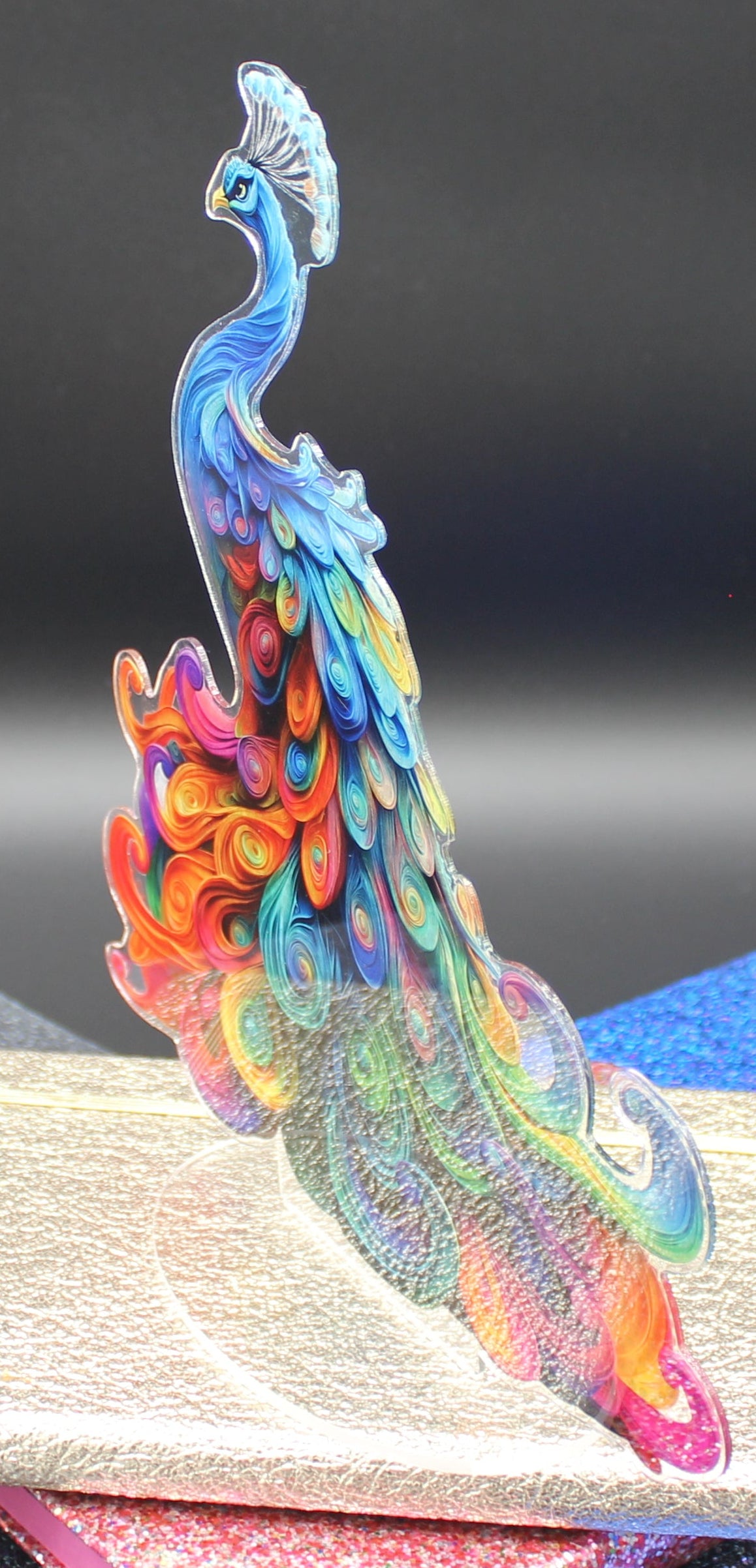 Brilliant Multi Colored Peacock TableTop Diamond Art