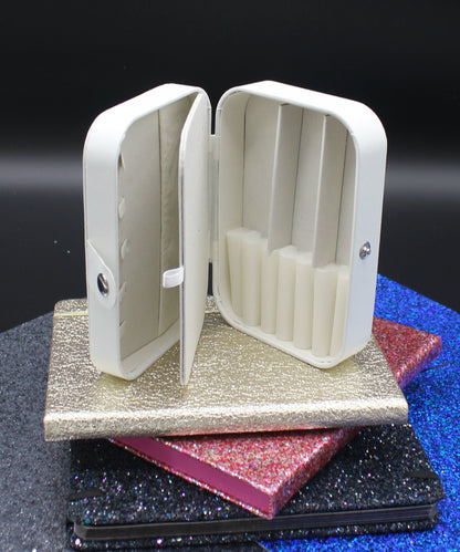 Portable Diamond Art Jewelry Storage Box with a serene coastal scene with vibrant sunset hues