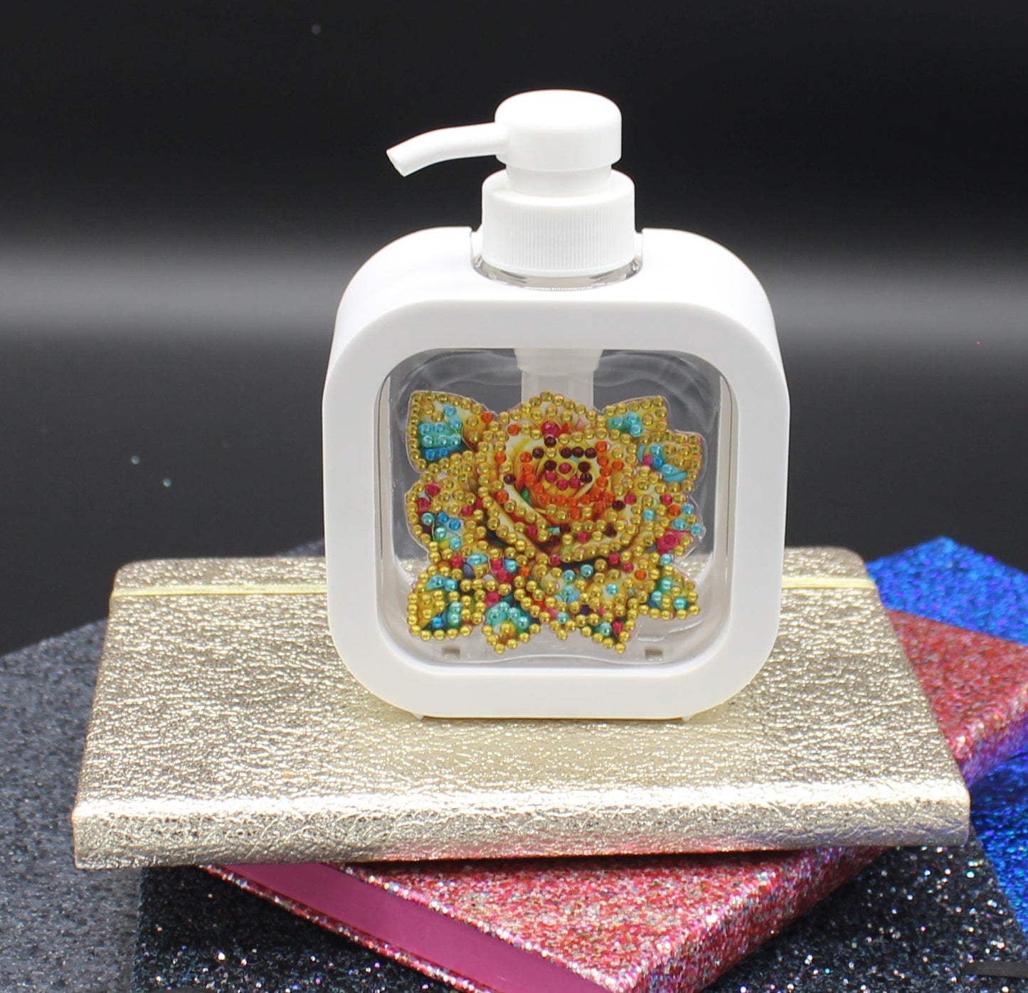 Diamond Art White Soap or Lotion Dispenser