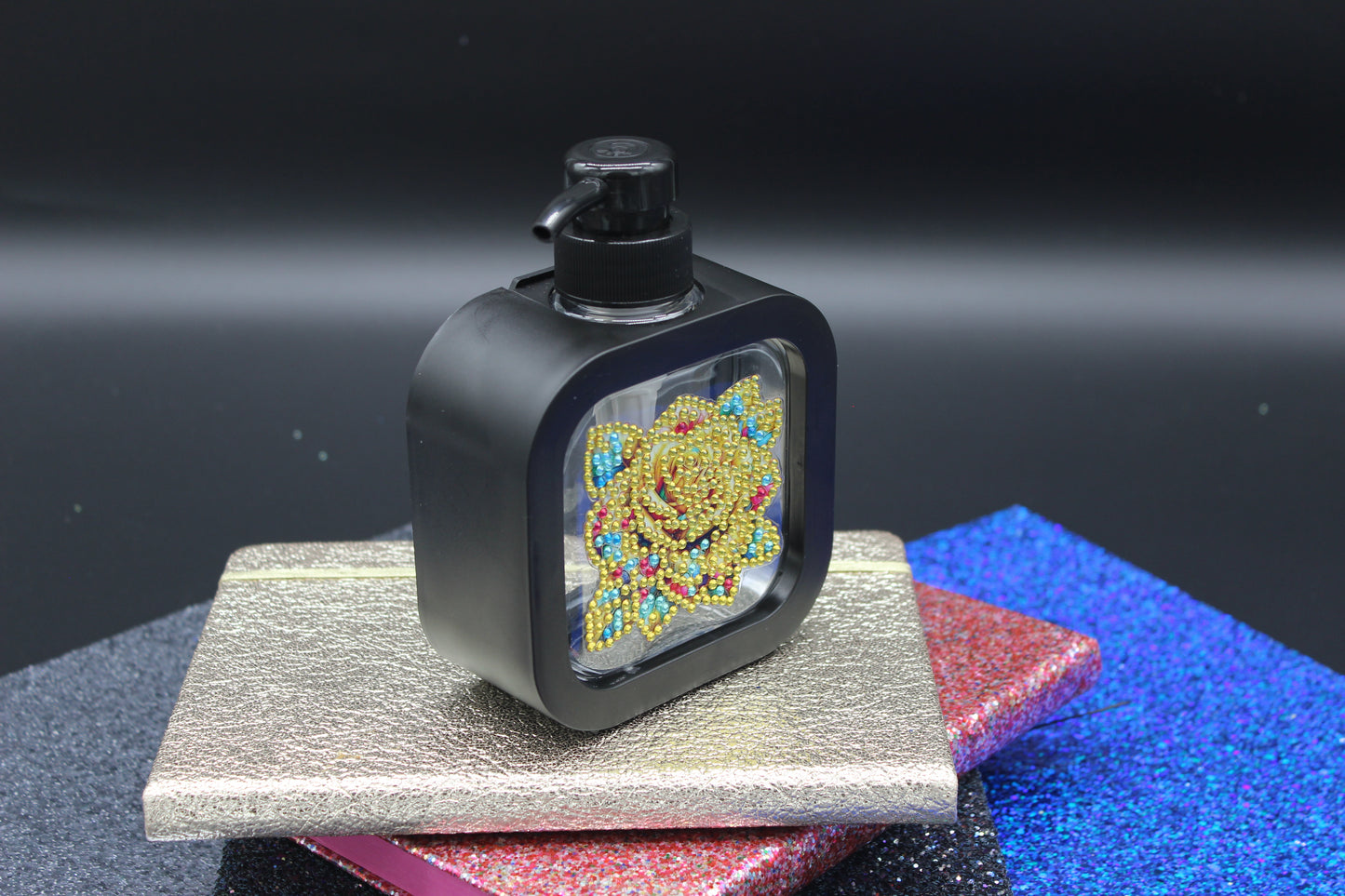Diamond Art Black Soap or Lotion Dispenser