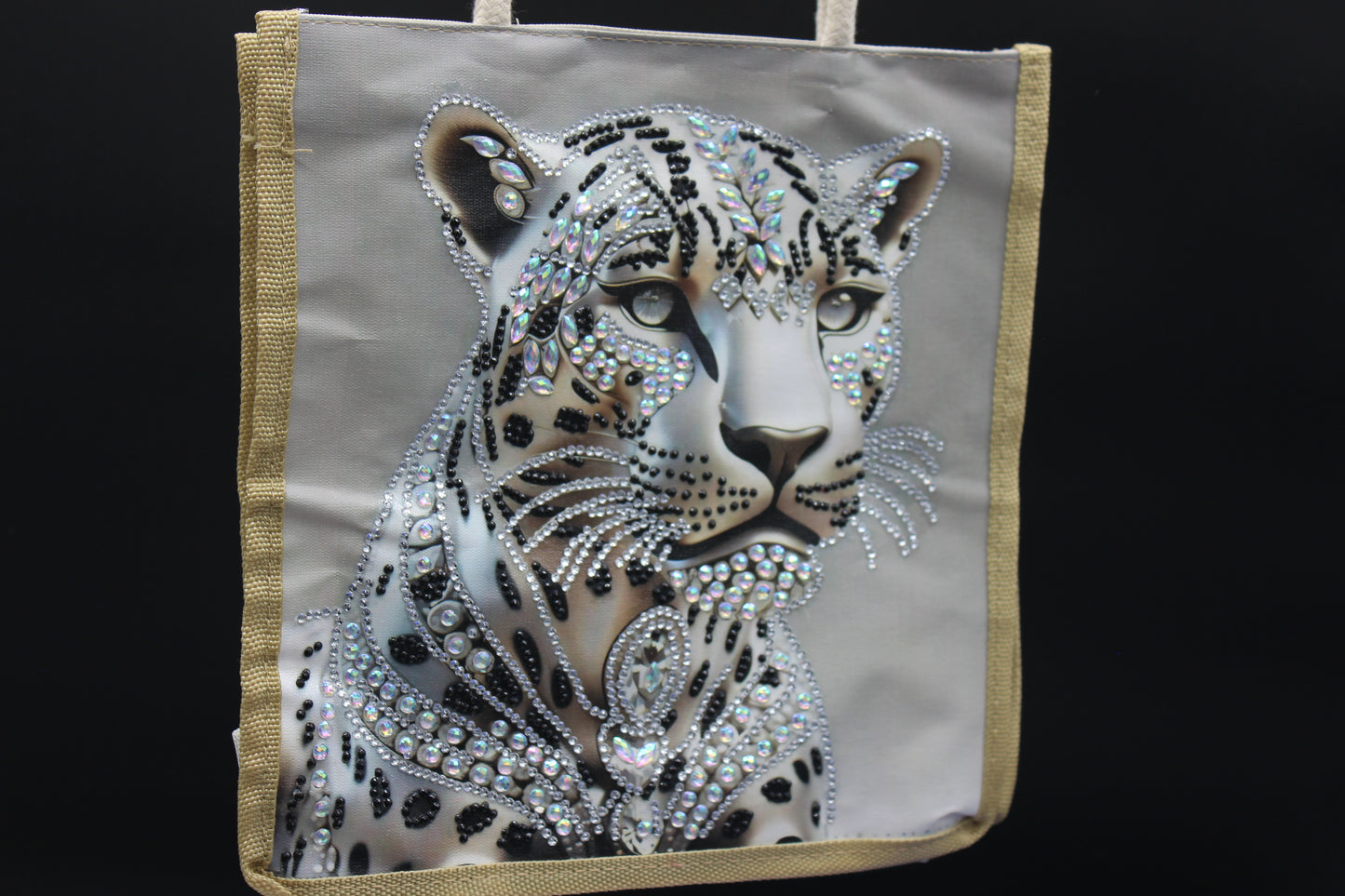 Canvas Bag with Majestic Albino Lioness