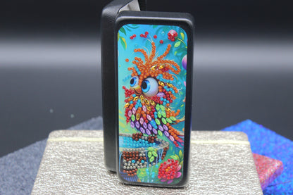 Colorful Dammit Bird Diamond Art EyeGlass Case