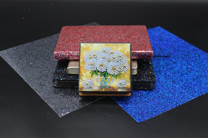 Diamond Art Paper Notepad Holder with Bouquet of Beautiful Flowers