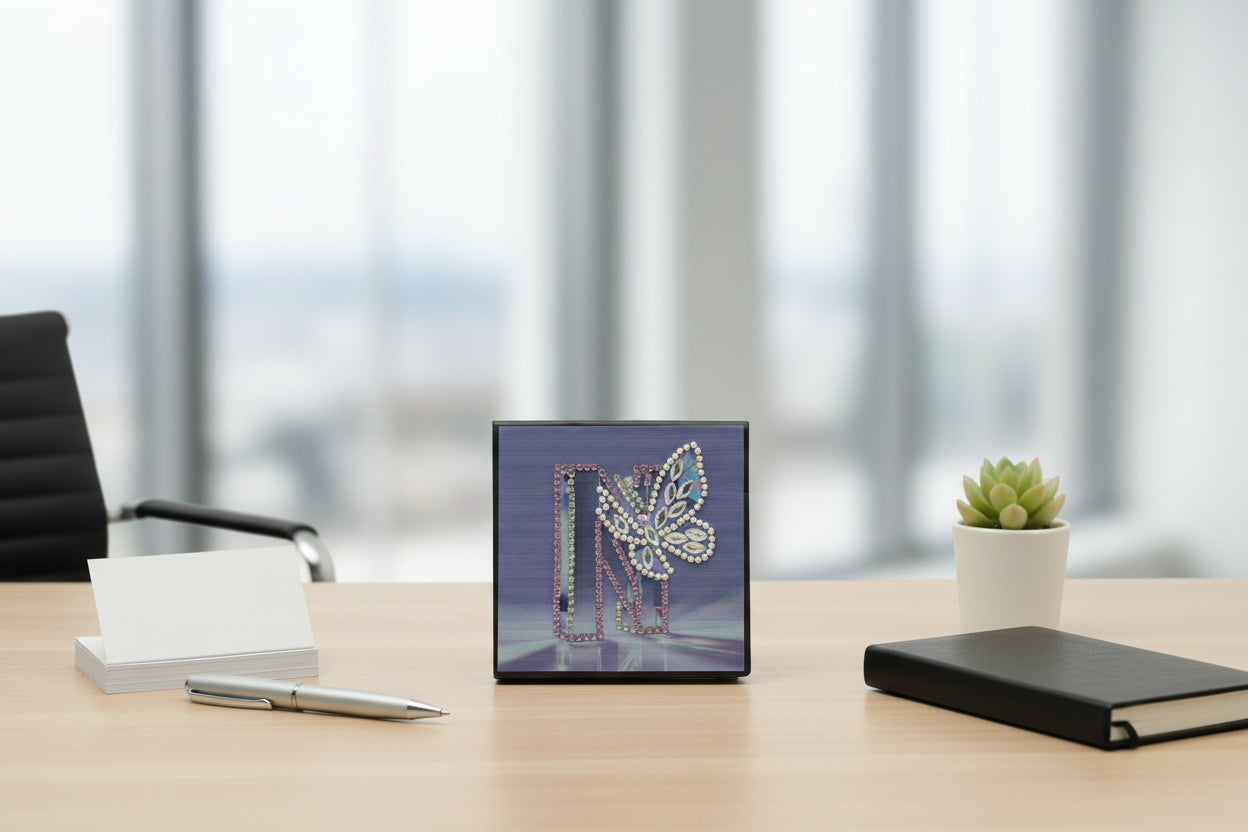Diamond Art Paper Notepad Holder with The Letter N