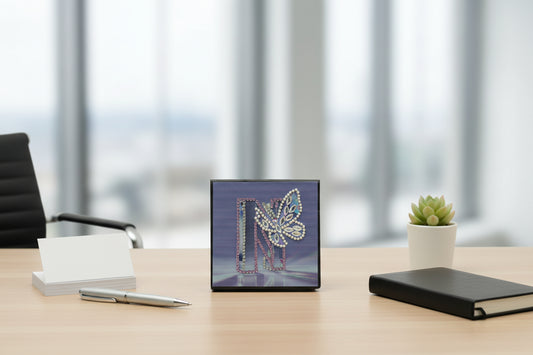 Diamond Art Paper Notepad Holder with The Letter N