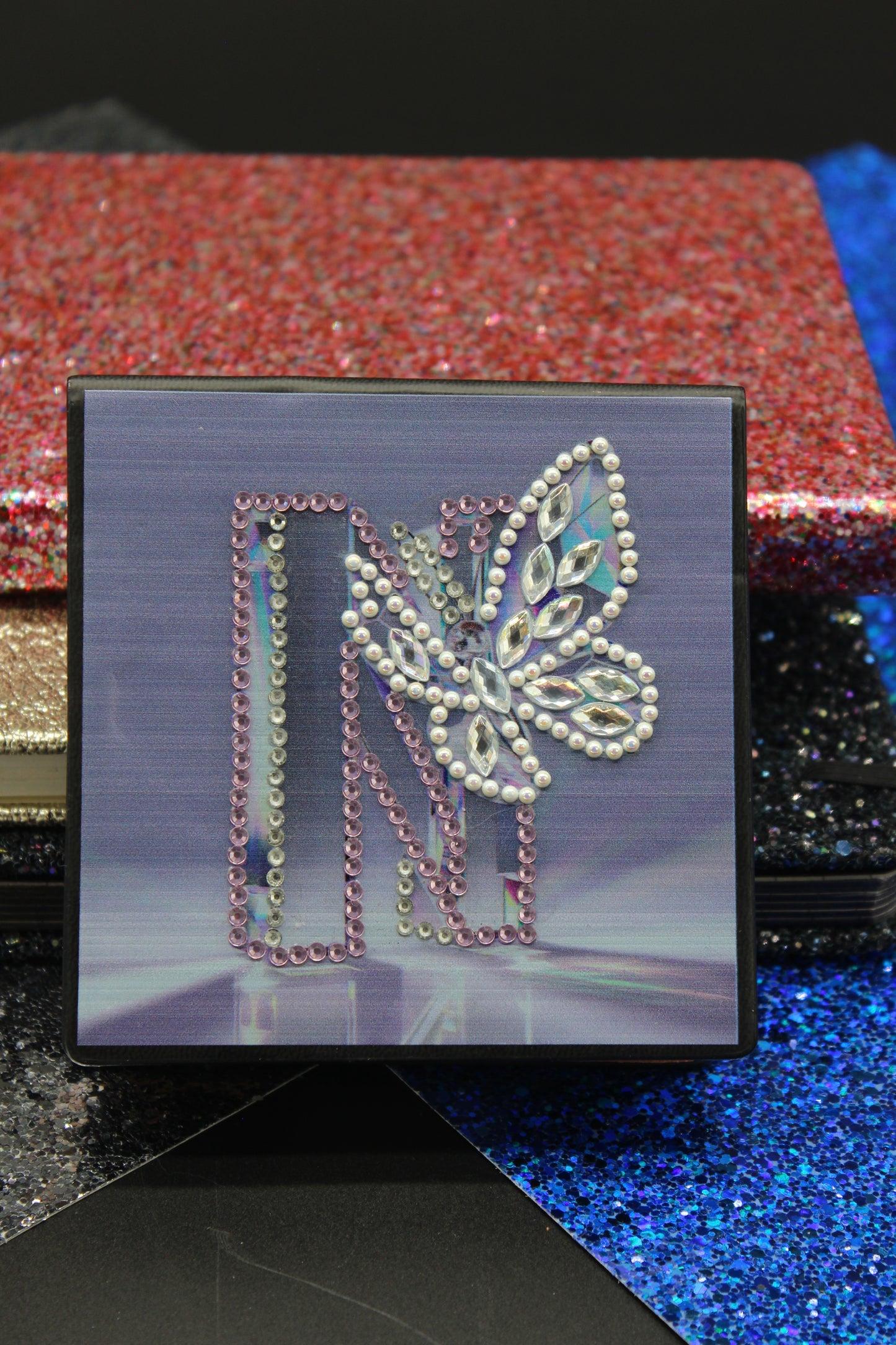 Diamond Art Paper Notepad Holder with The Letter N