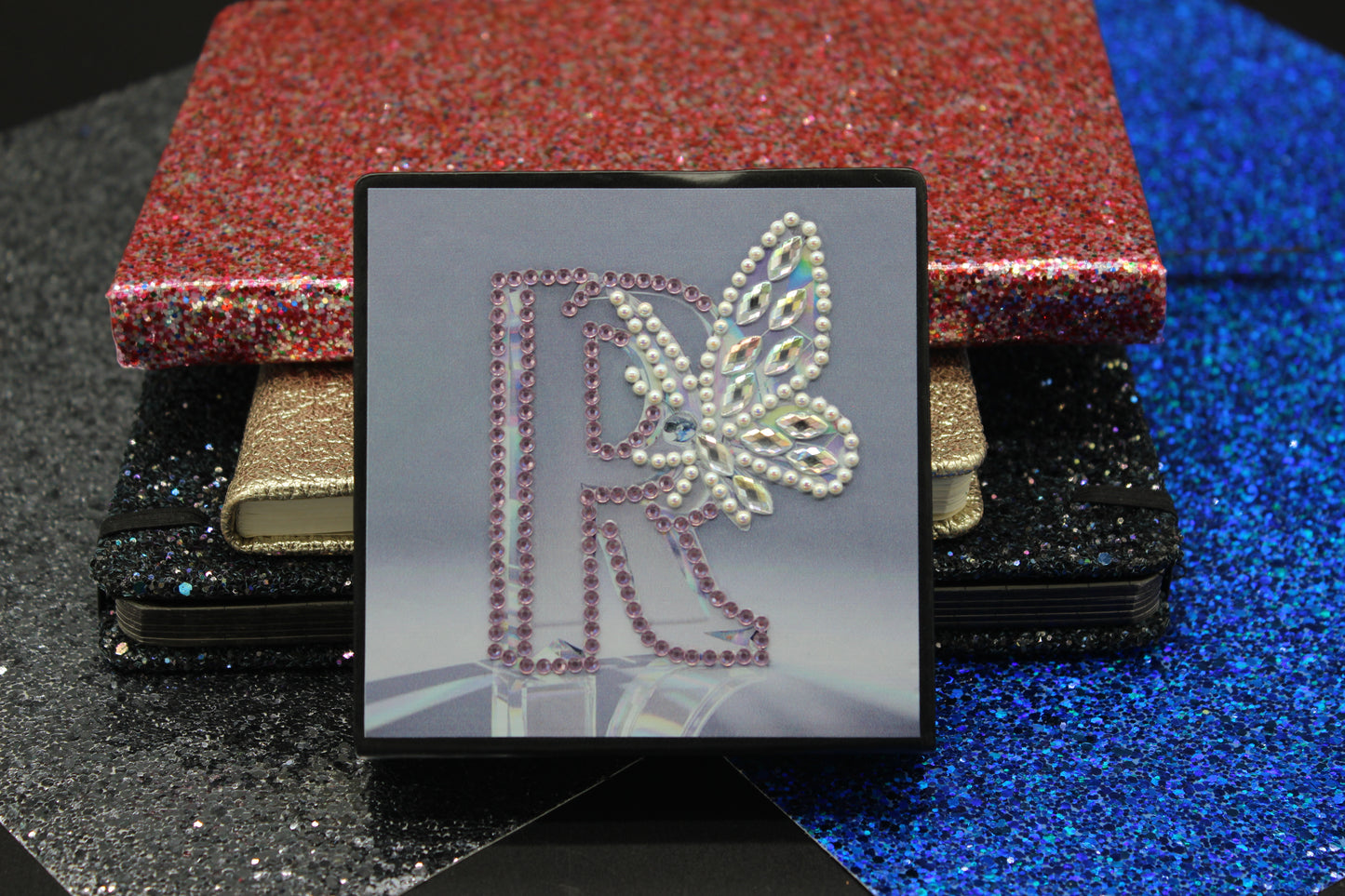 Diamond Art Paper Notepad Holder with The Letter R