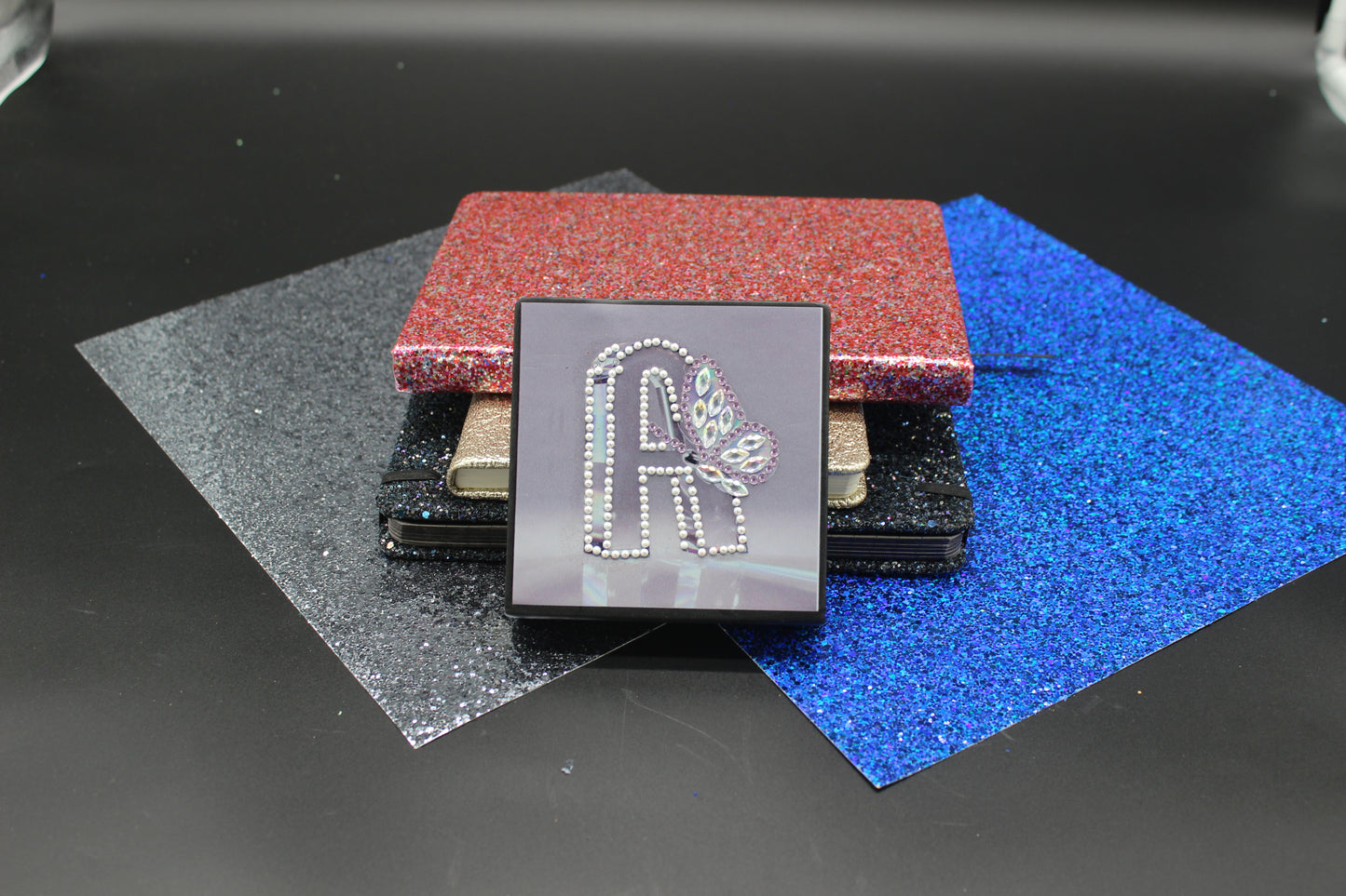 Diamond Art Paper Notepad Holder with The Letter A