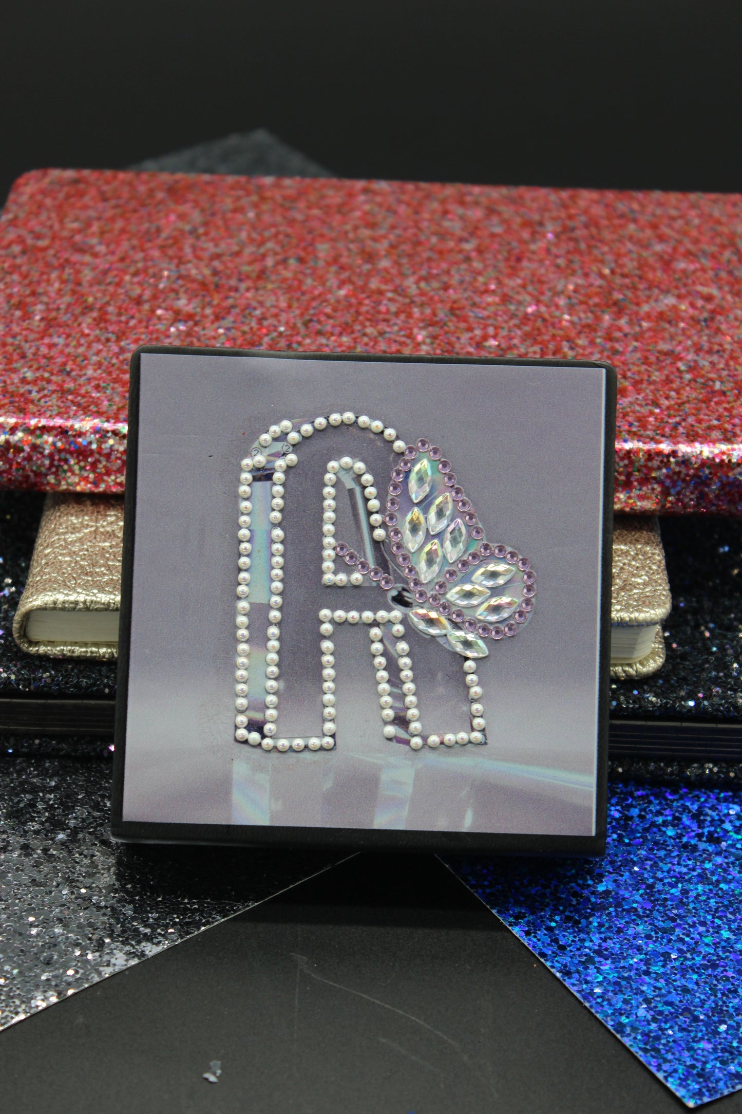Diamond Art Paper Notepad Holder with The Letter A