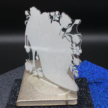 Beautiful High Heel Shoe surrounded by multi Facet Gems TableTop Diamond Art