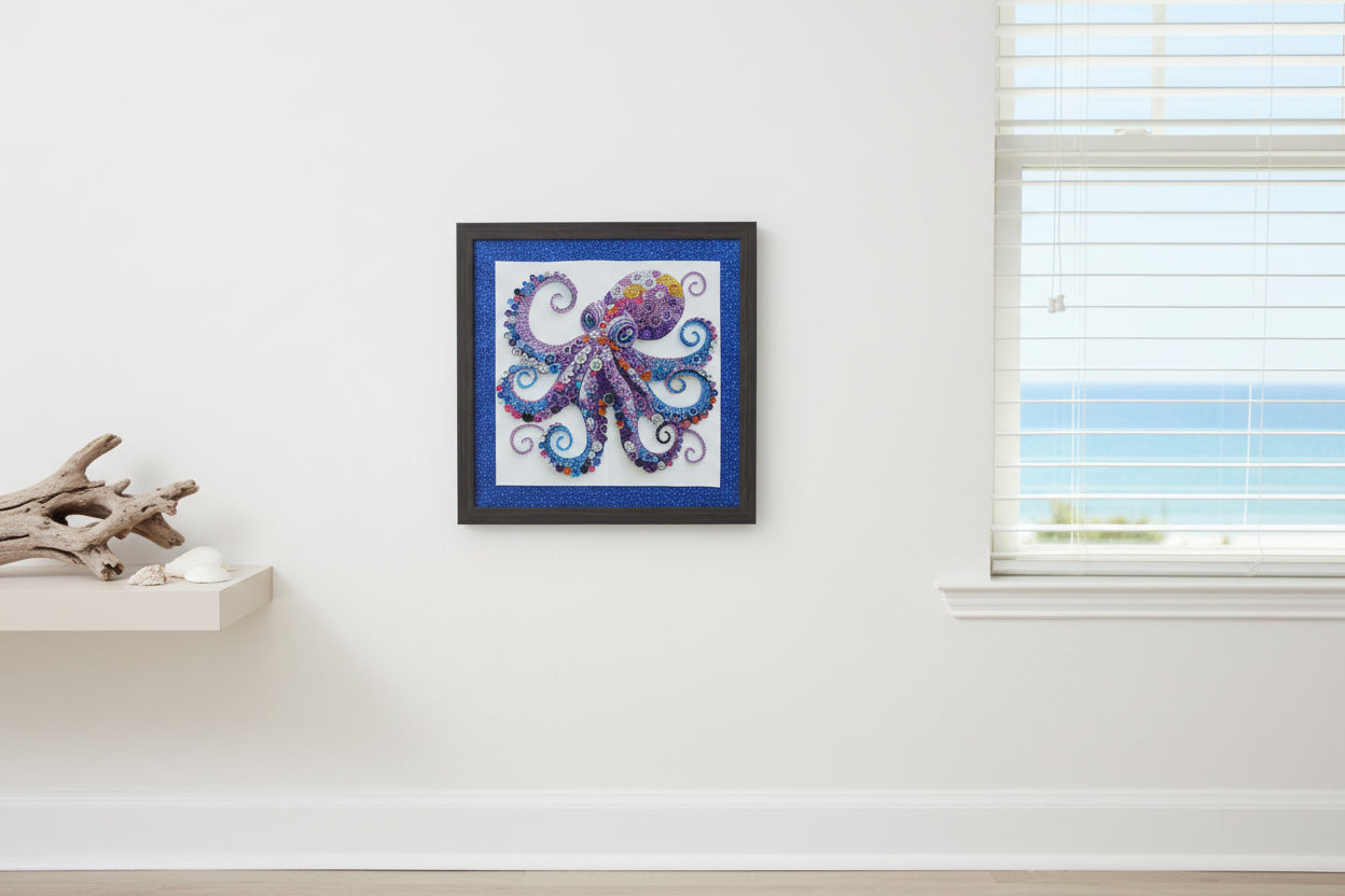 Diamond Art Picture of Multi Colored Octopus