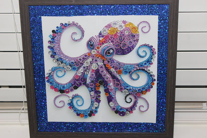 Diamond Art Picture of Multi Colored Octopus