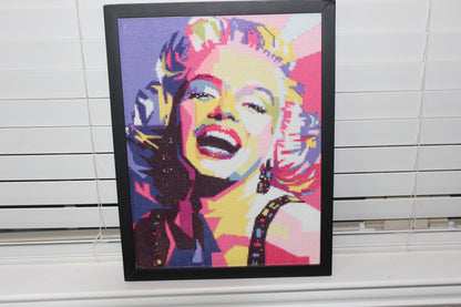 Framed Diamond Art Picture of Multi Colored Marilyn Monroe