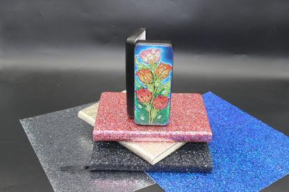 Diamond Art Multi Colored Flower Eyeglass Case
