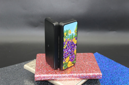 Diamond Art Multi Colored Purple and Yellow Flowers