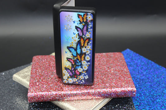 Diamond Art Multi Colored Purple Blue and Yellow Butterflies