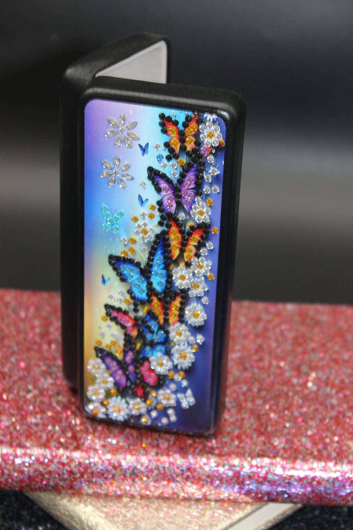 Diamond Art Multi Colored Purple Blue and Yellow Butterflies