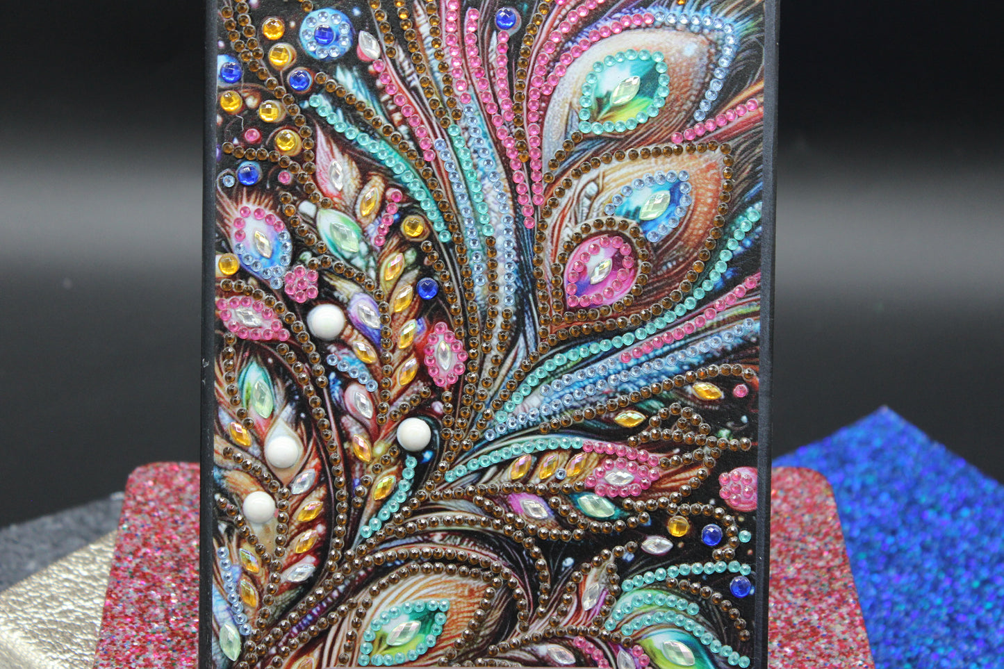 Diamond Art Journal With Gorgeous Multi Colored Flower Leaves and Flowing Grass