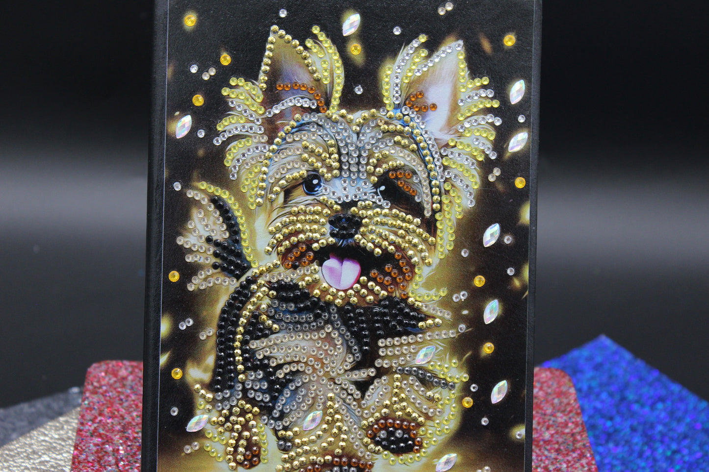 Diamond Art Journal with a Cute Little Yellow and Brown Yorkie