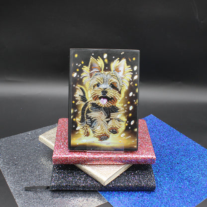 Diamond Art Journal with a Cute Little Yellow and Brown Yorkie
