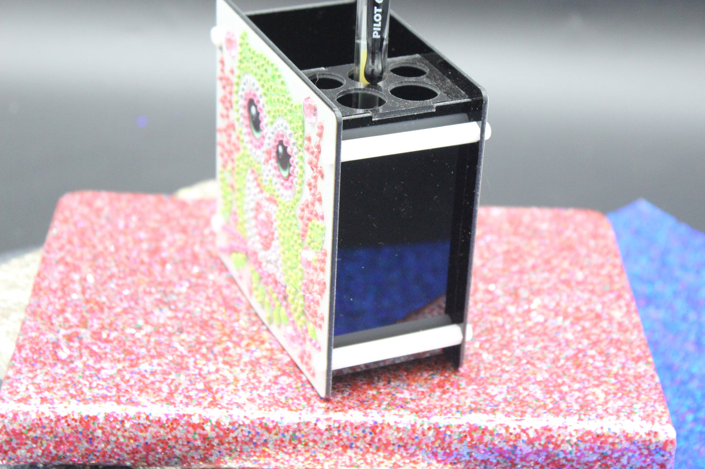 Diamond Art Small Owl Pencil Holder