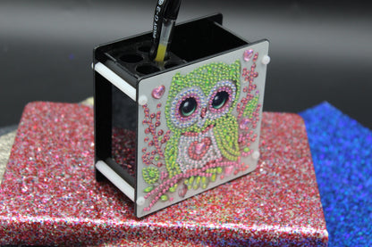 Diamond Art Small Owl Pencil Holder