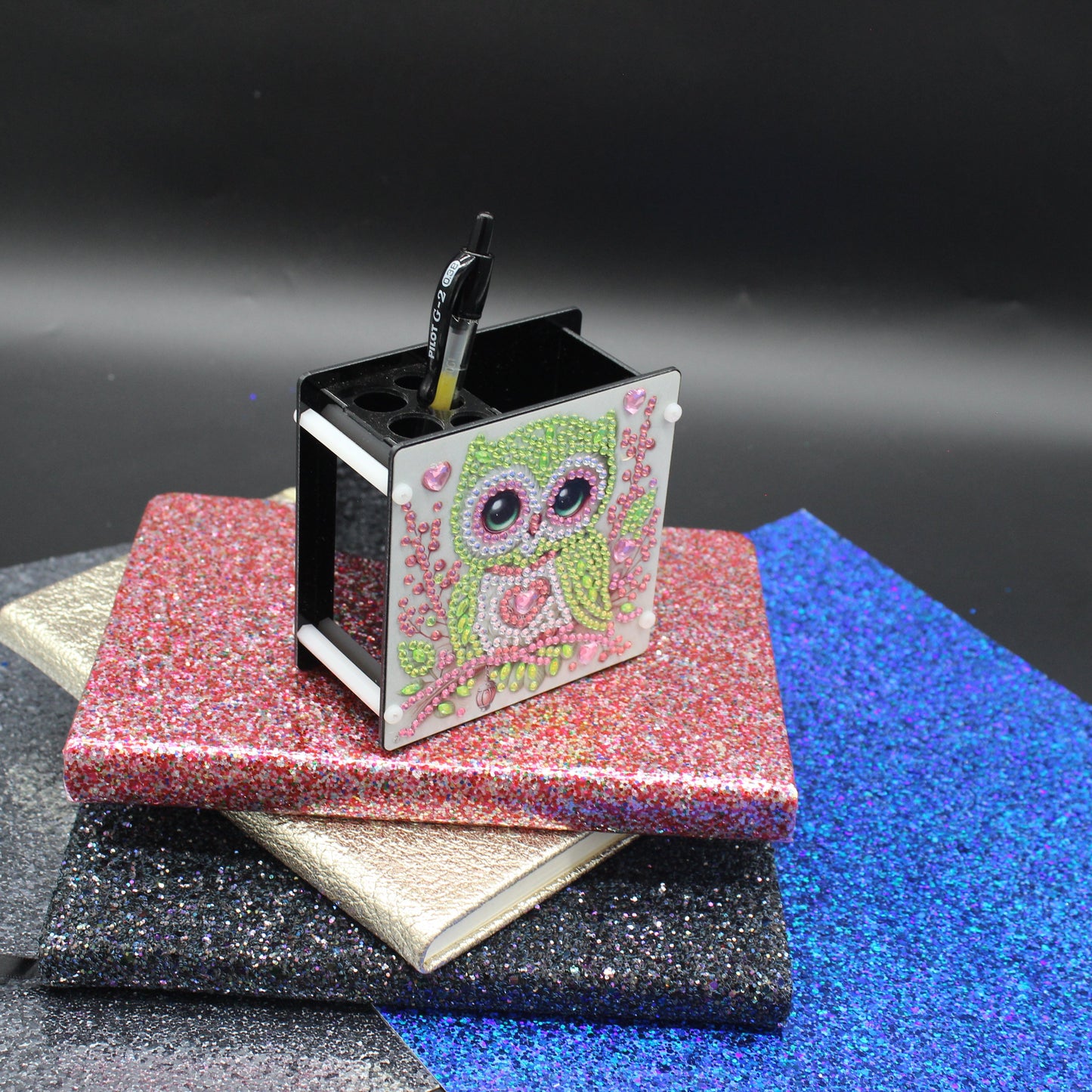 Diamond Art Small Owl Pencil Holder